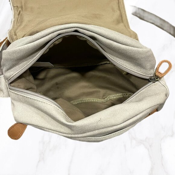 Vintage LL Bean Leather &‎ Canvas Messenger Shoulder Bag, OS - Picture 5 of 7